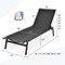 Costway 2 PCS Patio Lounge Chair Chaise Recliner Back Adjustable Garden Brown\Black